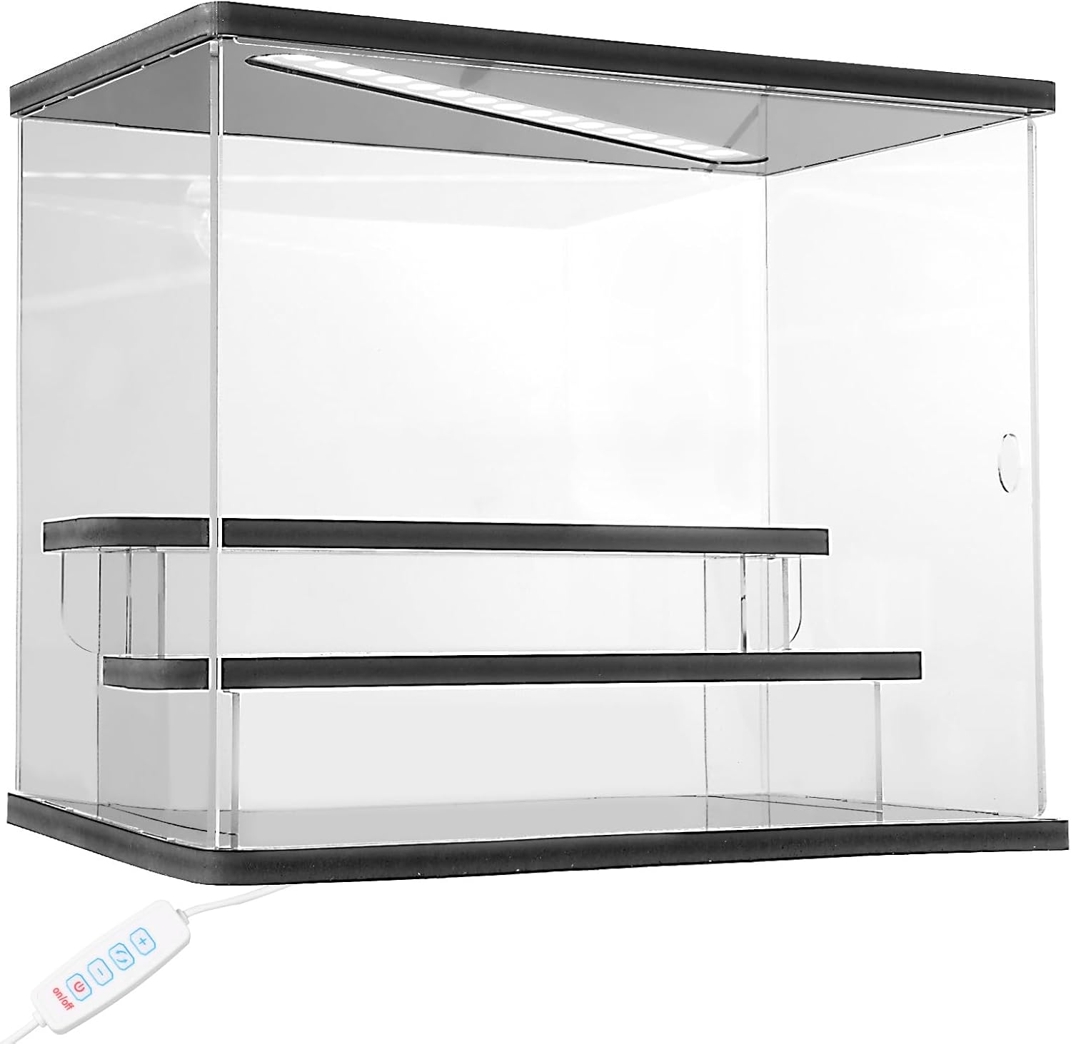 3/5 Layers Acrylic Display Case with LED Light, Versatile Easy Assembly Collectibles Display Case, Dust Proof Transparent Action Figure Display Box for Home Shop Transparent (3 Layer) image number 1