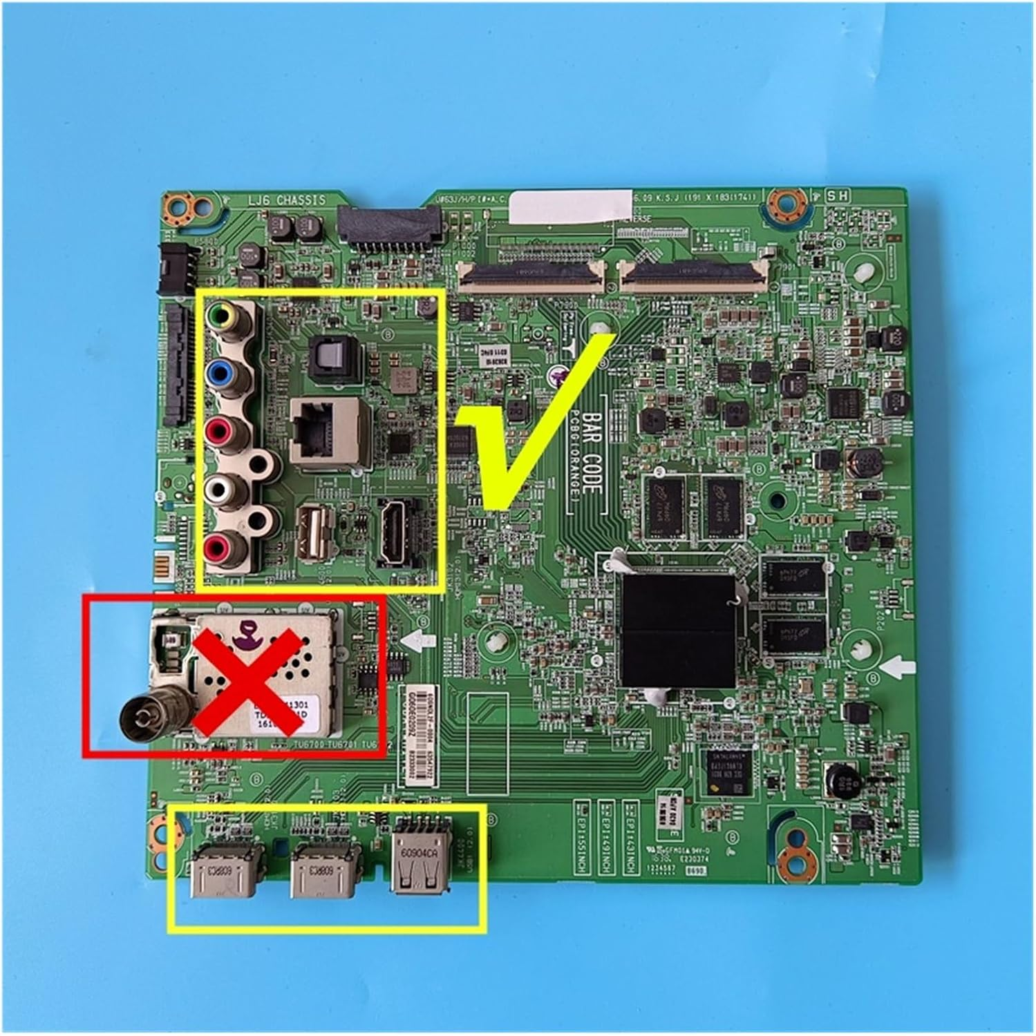 EAX66804605 (1.1) Motherboard Accessories，Compatible for LG TV 55UH668V 55UH650V 55UH661V Main Board LC550EGG Repair Parts image number 3