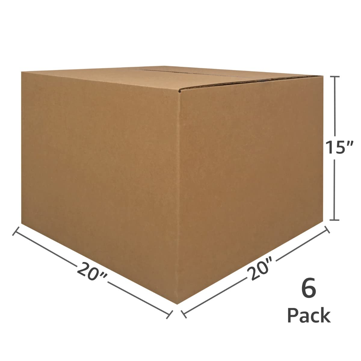 Large Moving Boxes (6 Pack) 20X20X15-Inches Packing Cardboard Box