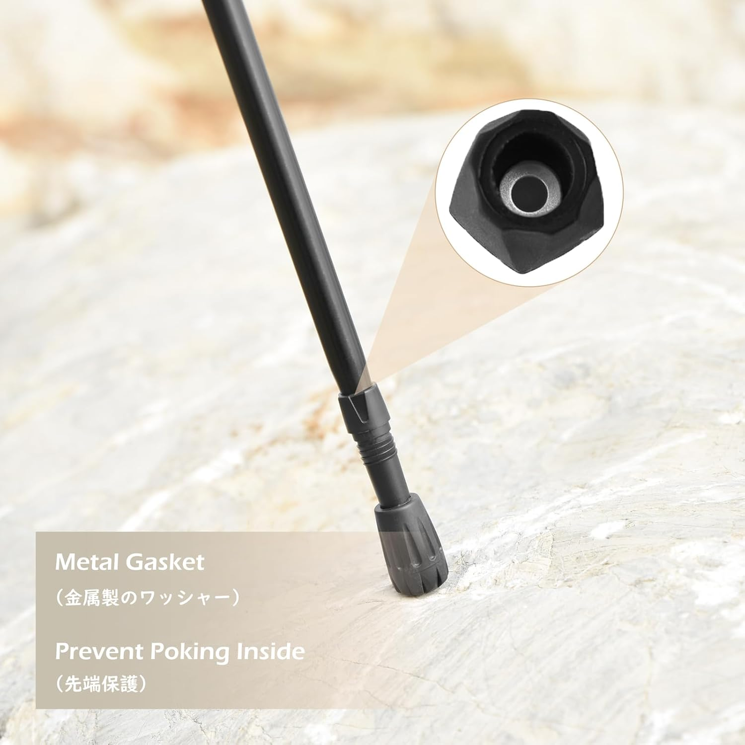 TRIWONDER Rubber Trekking Poles Tips Protectors Hiking Pole Replacement Flexible Walk Tip for Hiking Sticks Walking Poles - B - Black - 12 Pack image number 7