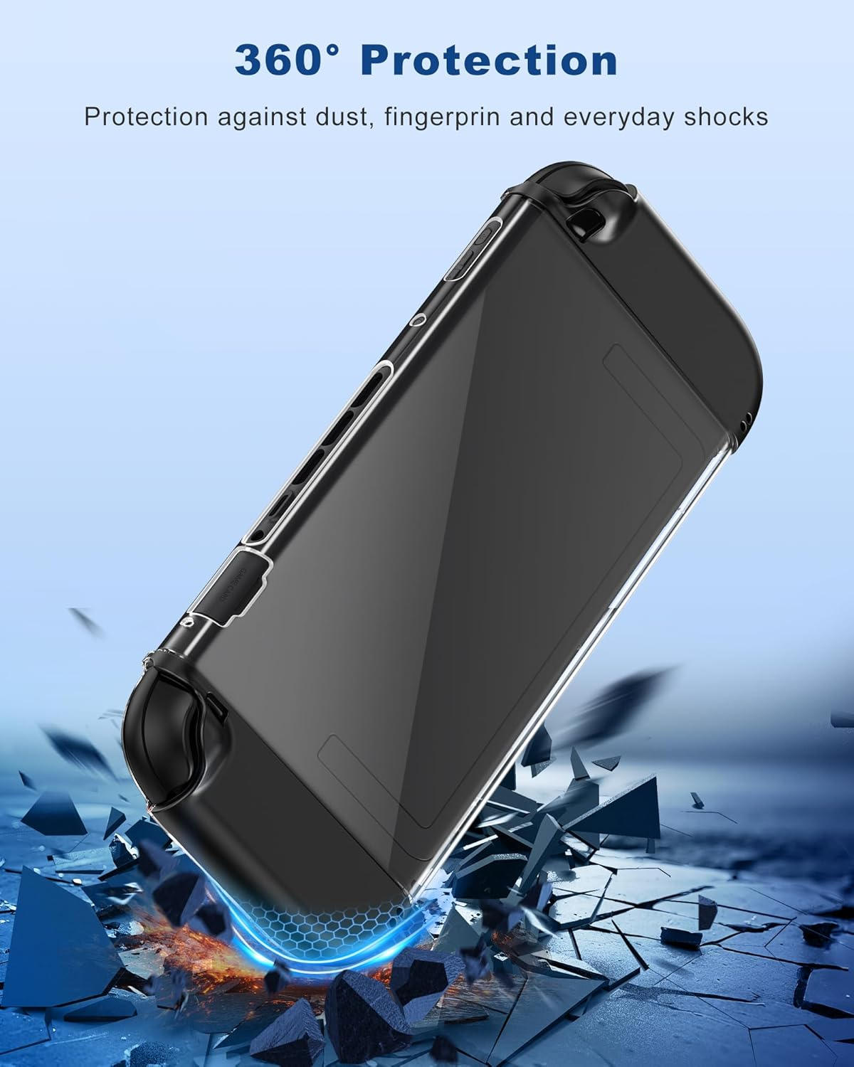 Clear Dockable Case for Nintendo Switch 2(2025)- Magnetic Snap-On Design, 6 in 1 Ultra-Thin Dockable Protective Cover with 9H Tempered Glass Screen Protector, Includes Cleaning Kit & Thumbstick Caps image number 6