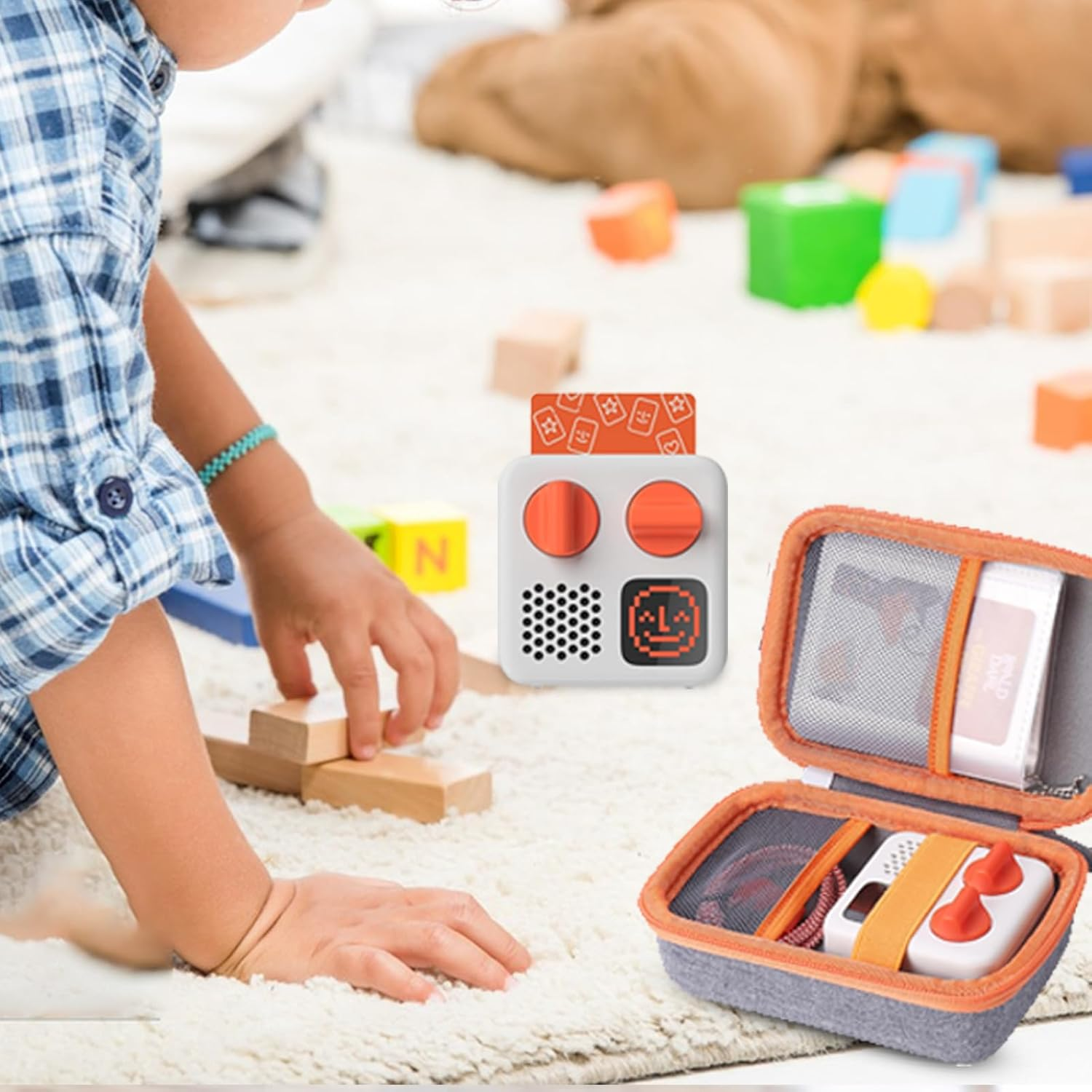 Hard Case for Yoto Mini Player Kids Audio Music Player and Accessories, Protective Hard Shell Travel Case, Carrying Case with Card Case Holder for up to 36 Cards image number 1