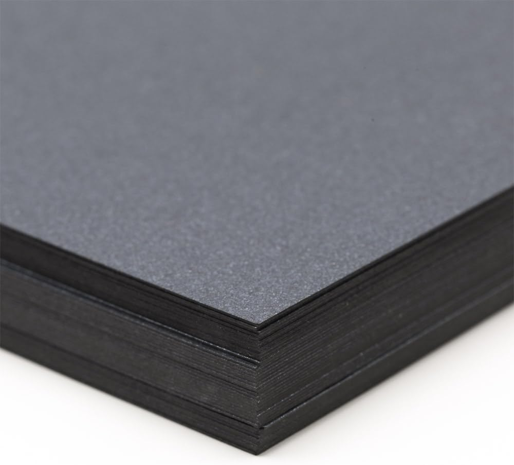 30 Sheets Black Cardstock A4 Craft Art Paper, 80Lb/235Gsm Card Stock Printer Paper for Drawing Halloween, Invitations, Scrapbooking, Crafts, DIY Cards image number 1