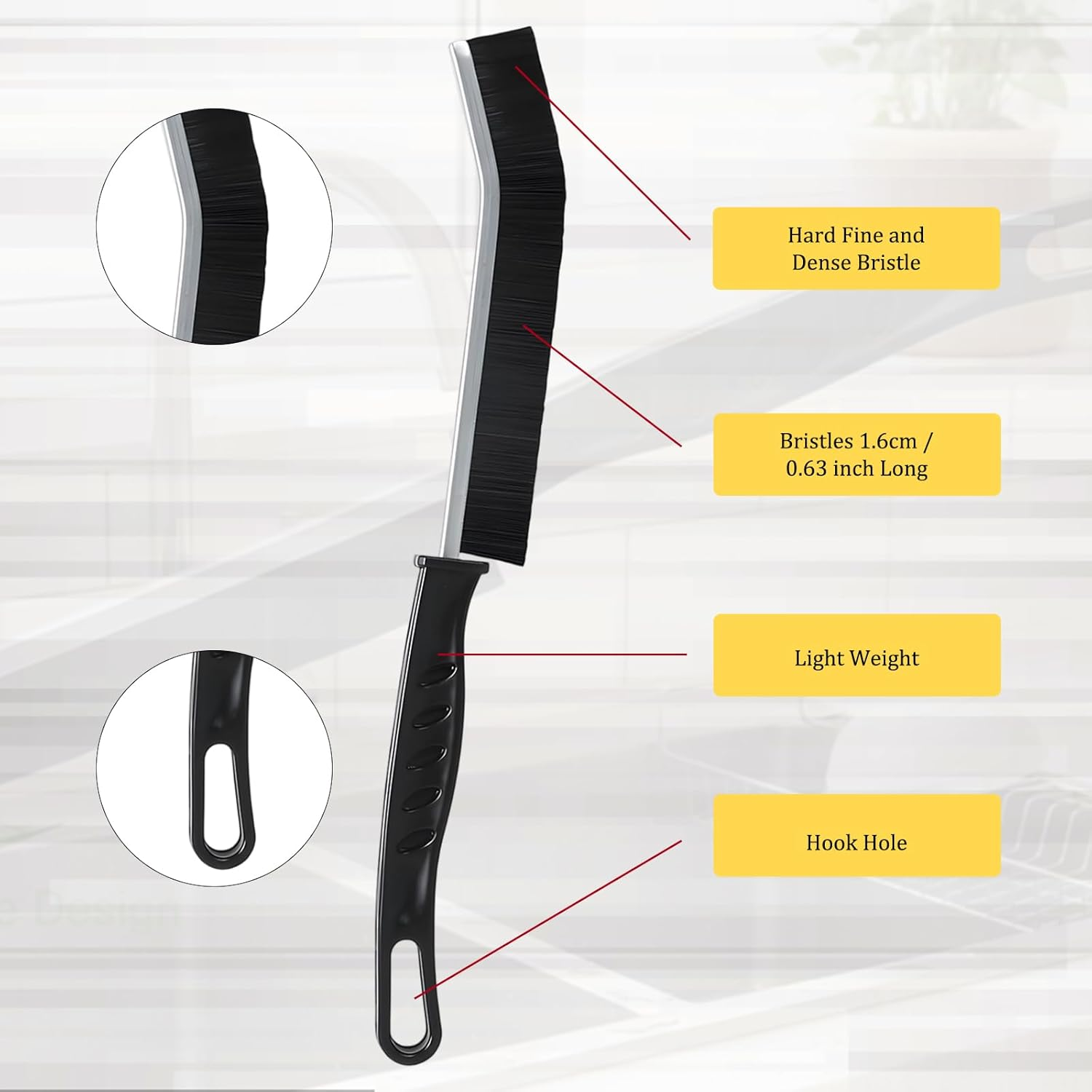 12 Pack Crevice Cleaning Brush Set, Household & Cleaning Supplies for Tight Spaces, Multipurpose Scrub Brush with Durable Bristles, Essential Cleaning Tools for Home and Kitchen image number 1