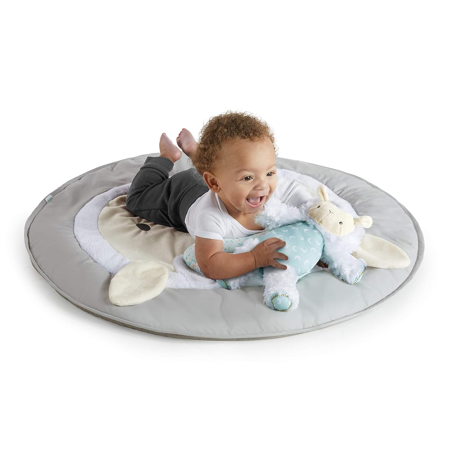 Ingenuity Sheppy&rsquo;S Spot Ultra Plush Baby Activity Gym & Tummy Time Mat, Newborn and up - Corrie image number 2