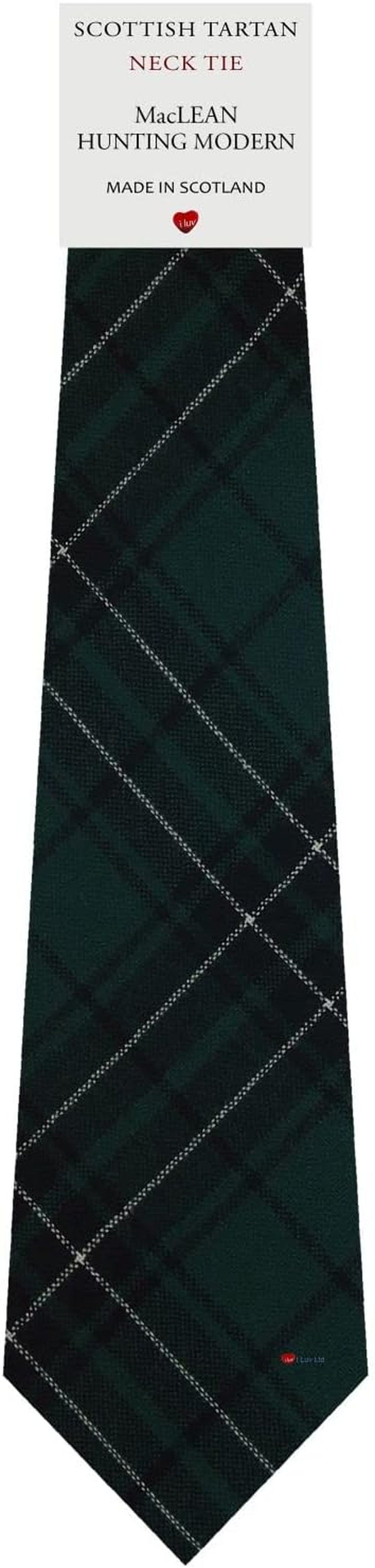 Mens All Wool Tie Woven and Made in Scotland in Maclean Hunting Modern Tartan image number 1