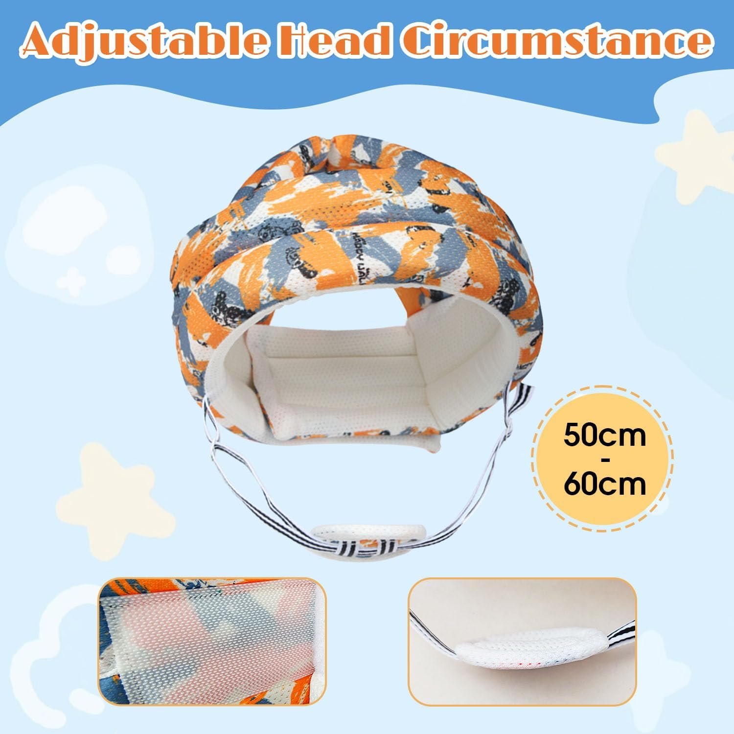 First Steps Helmet for Children from 6 to 36 Months, First Steps for Children, Newborns, Newborn - Blue Bear image number 6