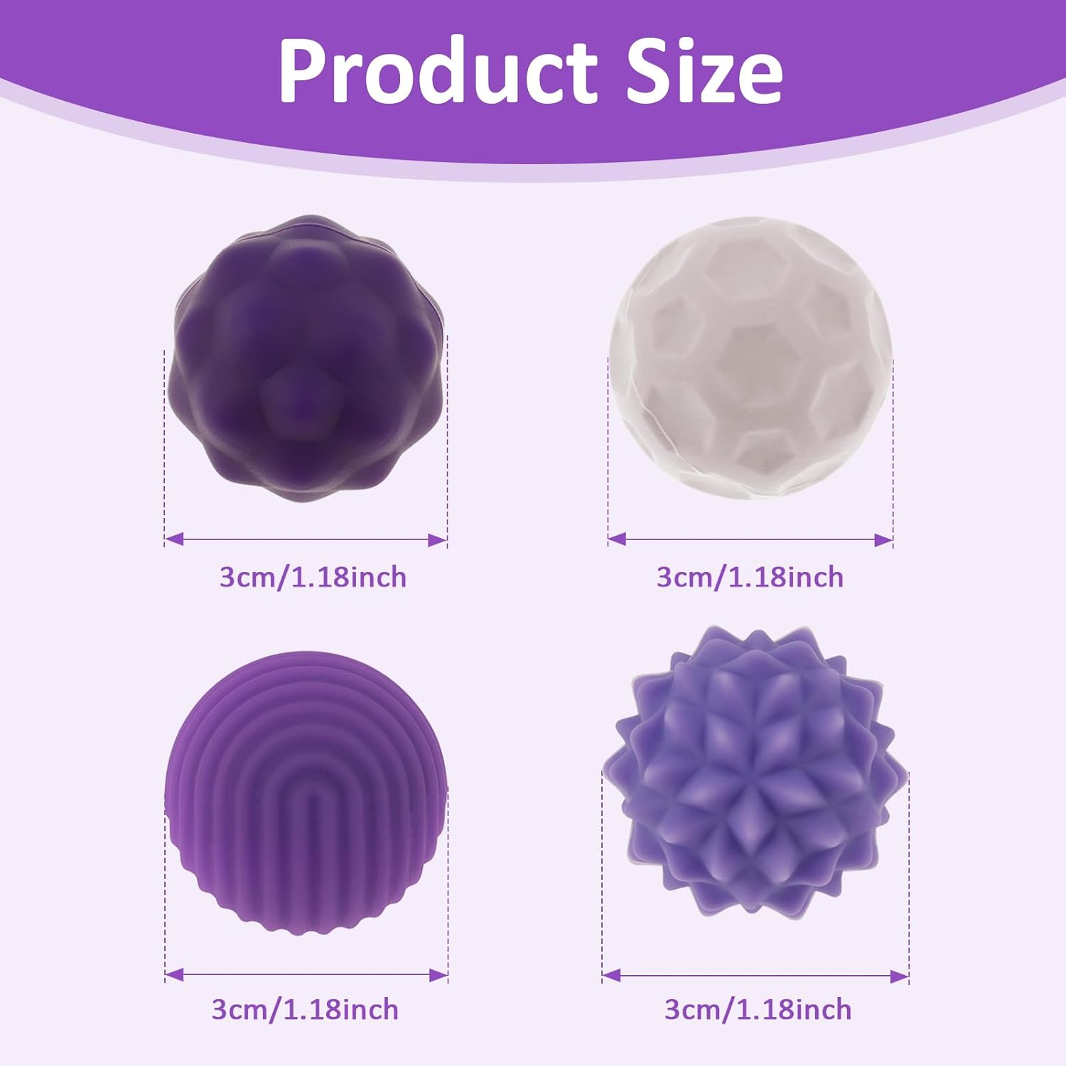 NIPUAEGO 8Pcs Magnetic Fidget Ball Toys, Magnetic Fun Compact Easy Cleaning Sensory Rolling Ball Toy for Home Office Travel (Purple) image number 3