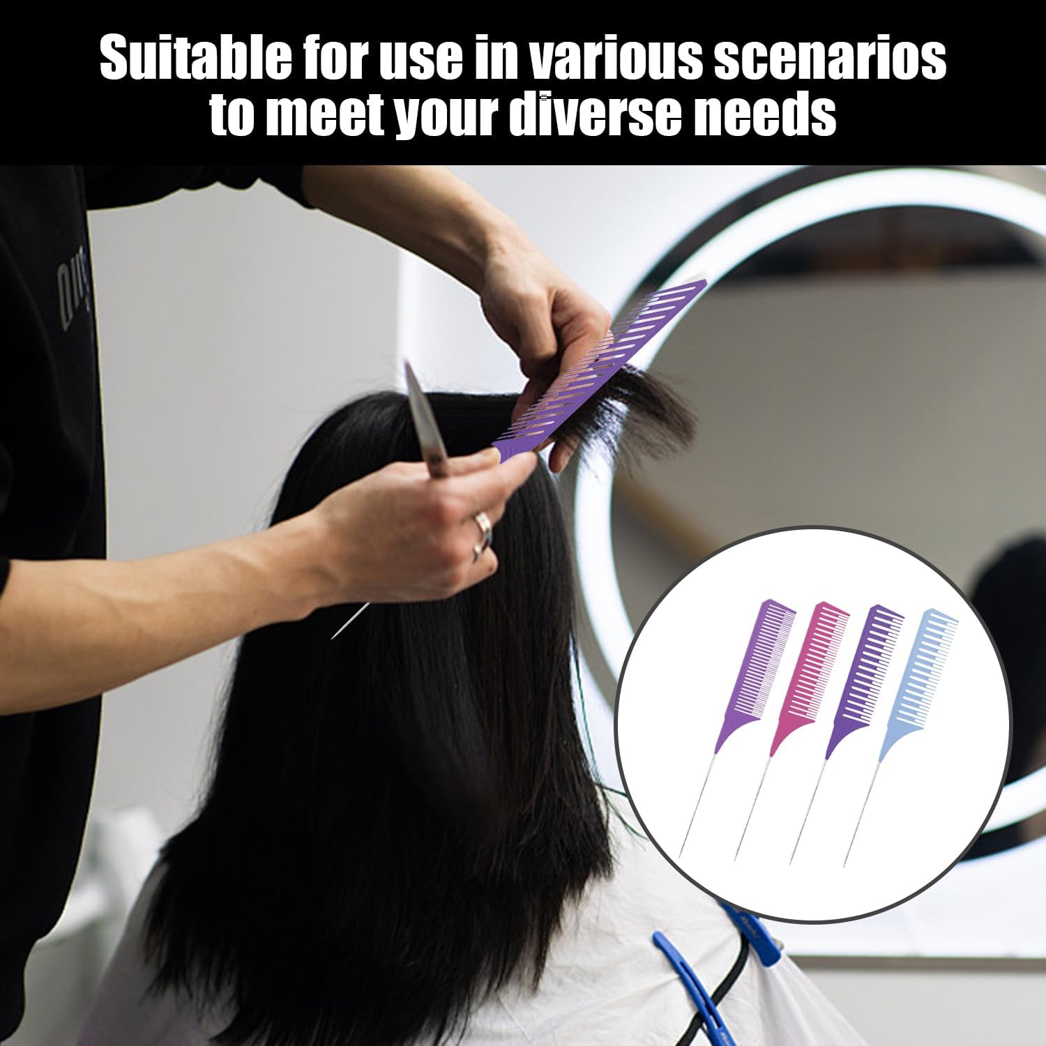 4 Pieces Hair Dyeing Comb, Hair Styling Accessories, Heat Resistant Comb, Hairdressing Salon Tools, Hairdressing Tools image number 3