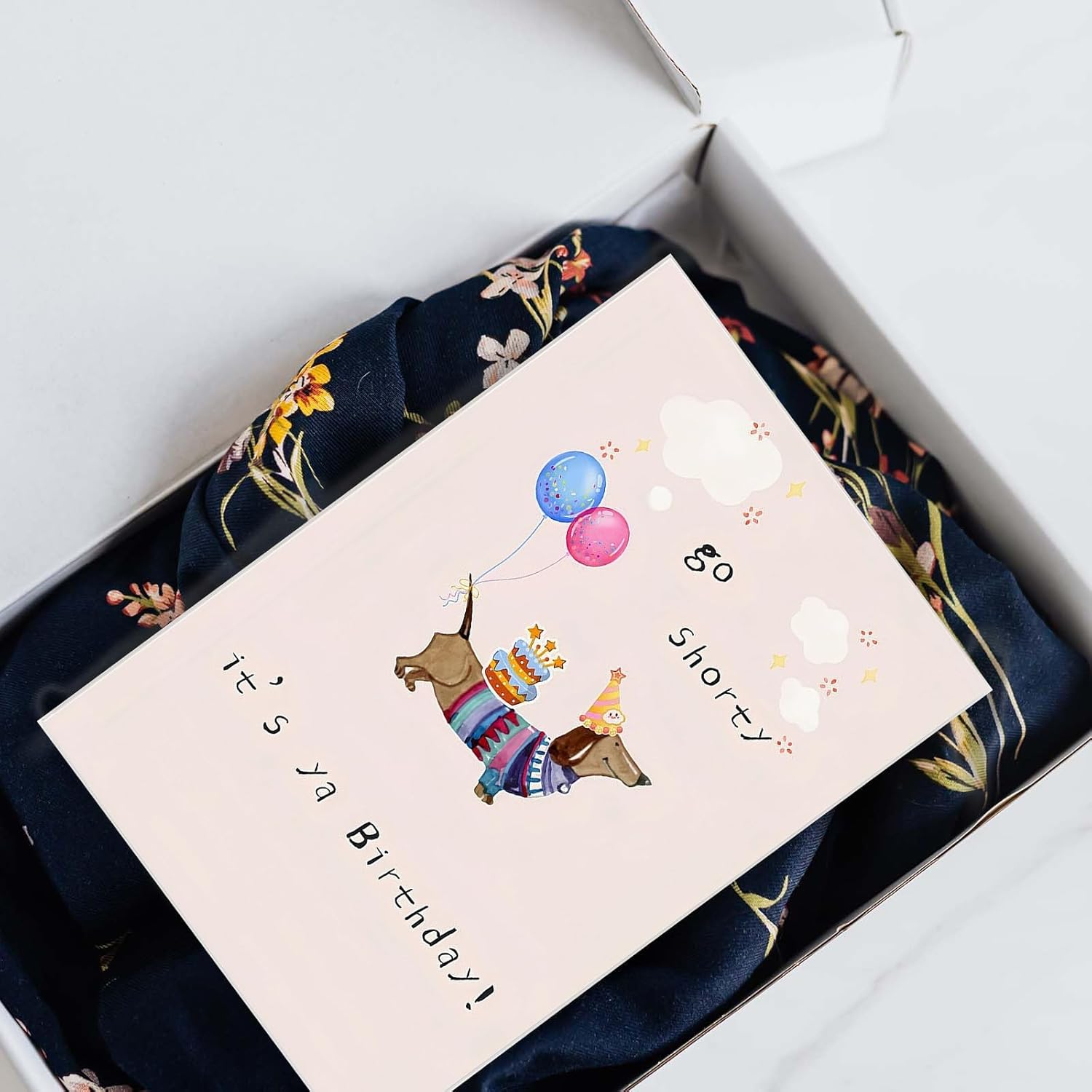 AIQIUQIU Funny Birthday Card Sausage Dog, Funny Card for Men or Women, Perfect Happy Birthday Gifts for Him, Her, Brother Sister & Best Friend- Blank Inside image number 1