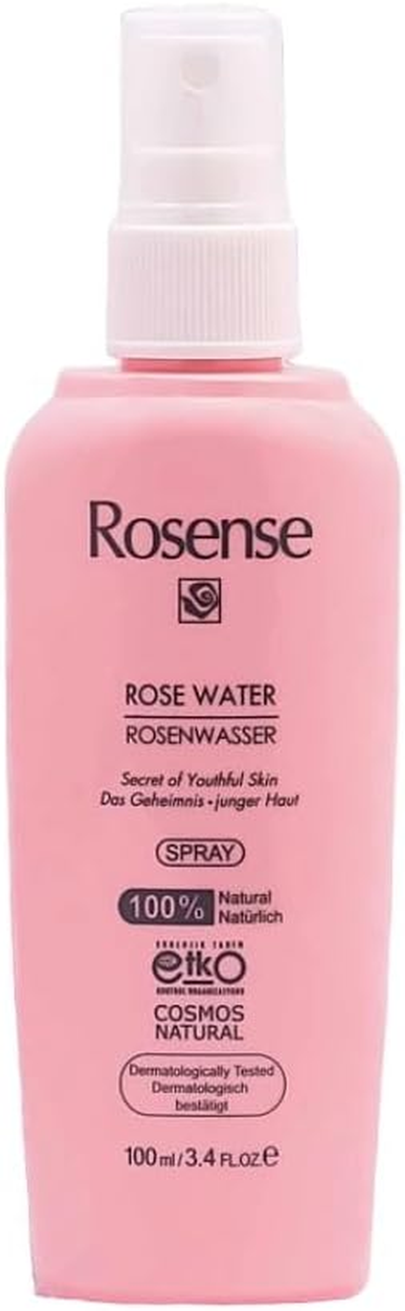 Rosense Pure Rose Water Spray, Moisturizing, Skin Balancing, Fragrance/Alcohol Free Facial Toner/Mist, Peta Approved, Natural & Vegan Certified, from Steam Distillation of Fresh Rose Petals image number 3