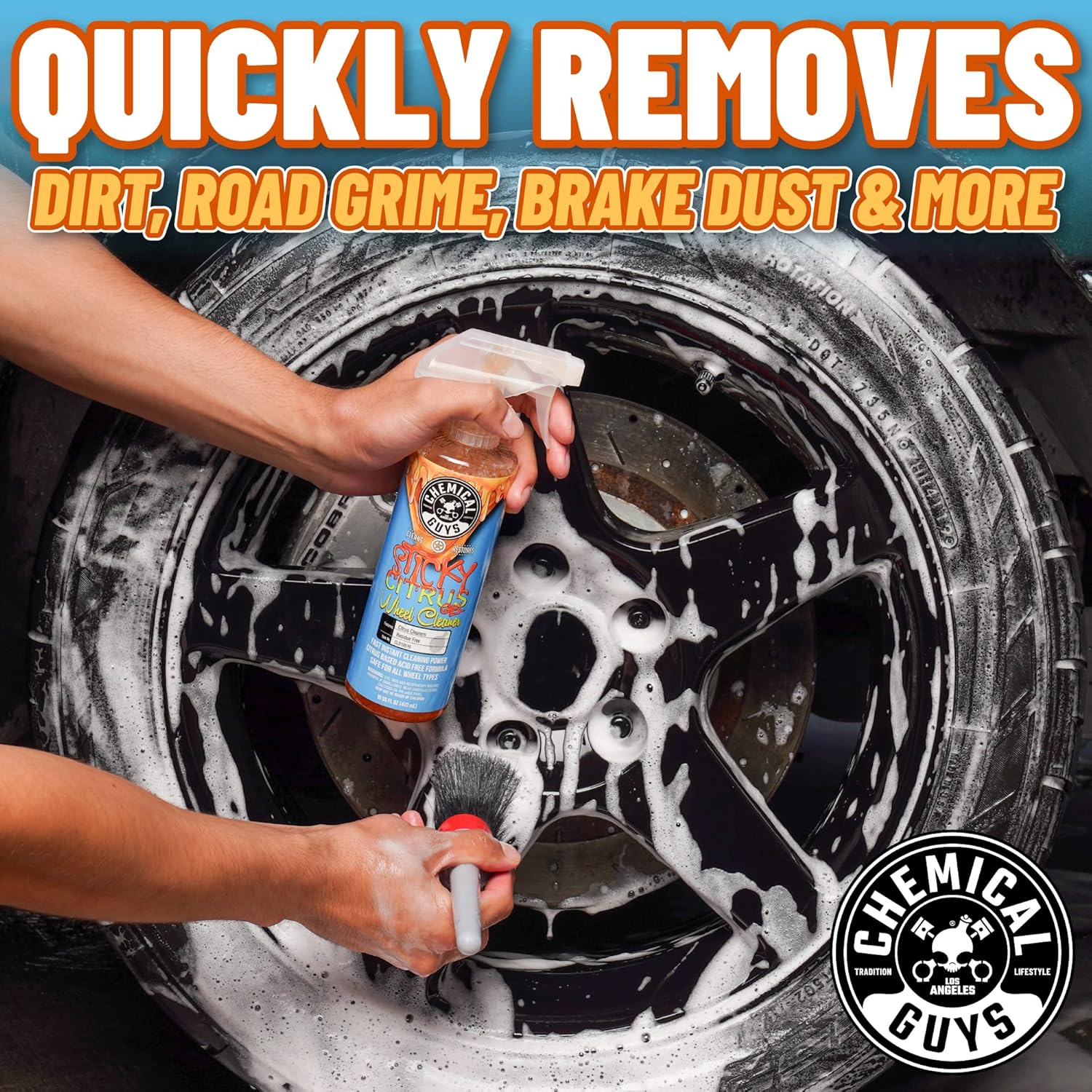 Chemical Guys CLD1051602 Sticky Gel Citrus Wheel Cleaner Gel, (Safe for All Wheel Types) Works on Cars, Trucks, Suvs, Motorcycles, Rvs & More, 16 Fl Oz (2 Pack) image number 6