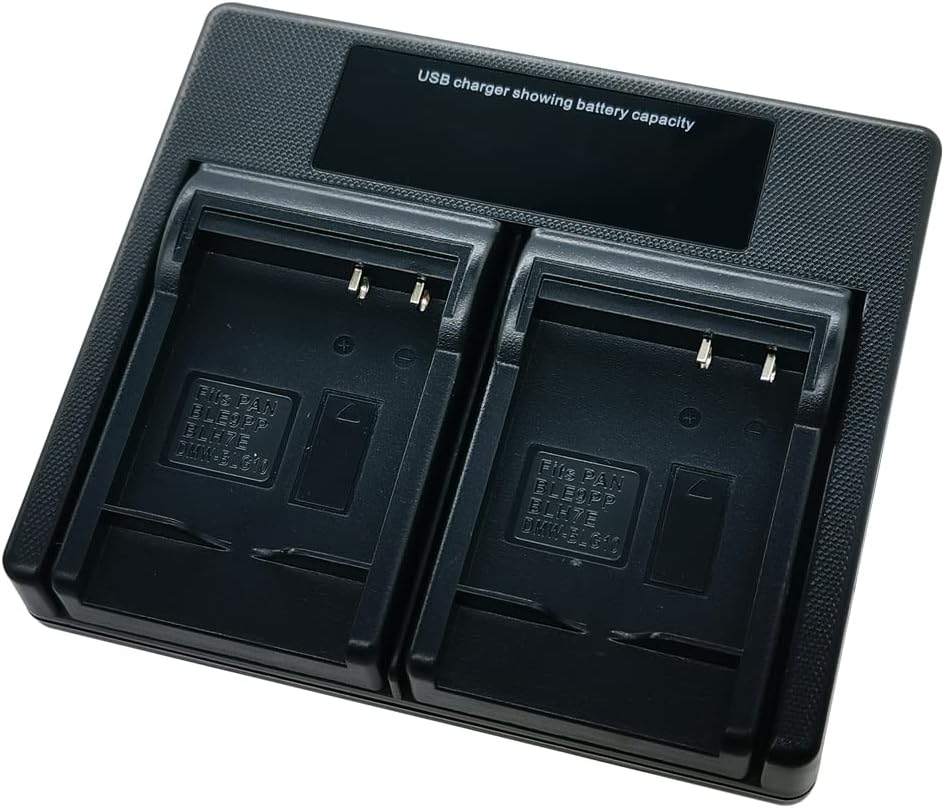 USB LCD Dual Charger +2X 940Mah Battery for Panasonic DMW-BLE9E DMW-BLE9 DMW-BLG10E DMW-BLG10 Lumix DC-TZ100 DC-TZ90 DMC-GX7 DMC-GX85 DC-ZS200/TZ200 TZ220 DMC-GF3 DMC-GF5 DMC-LX100 Camera image number 5