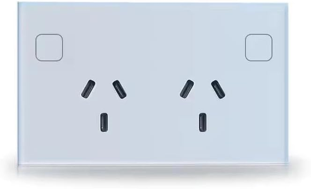 Australian Certified Zigbee Smart Double Power Point (White & Black) (Black)