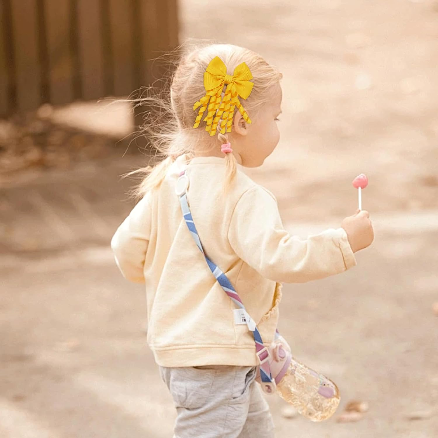 AYNKH Hair Bow, Spiral Snakes, Double Bow with Spiral Bangs, French Bow Flutter Hair Clip, School Hair Accessories for Girls and Women, Suitable for School, Prom image number 2