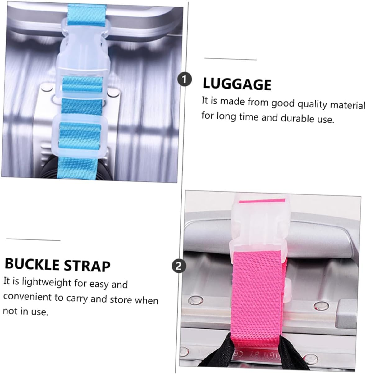 ROMISBABA 5Pcs Luggage Hanging Buckle Straps Baggage Straps Suitcase Fastening Belts Travel Accessories for Secure Carrying and Packing image number 5