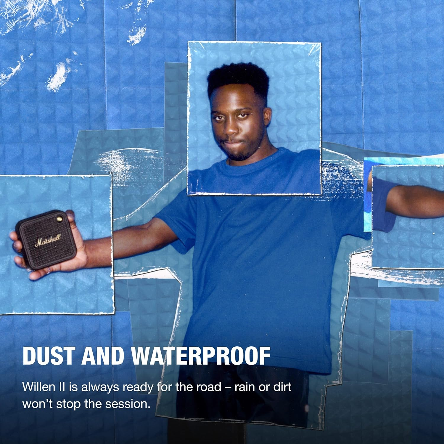 Marshall Willen II Portable Bluetooth Speaker, Black/Brass - Black  Brass image number 4