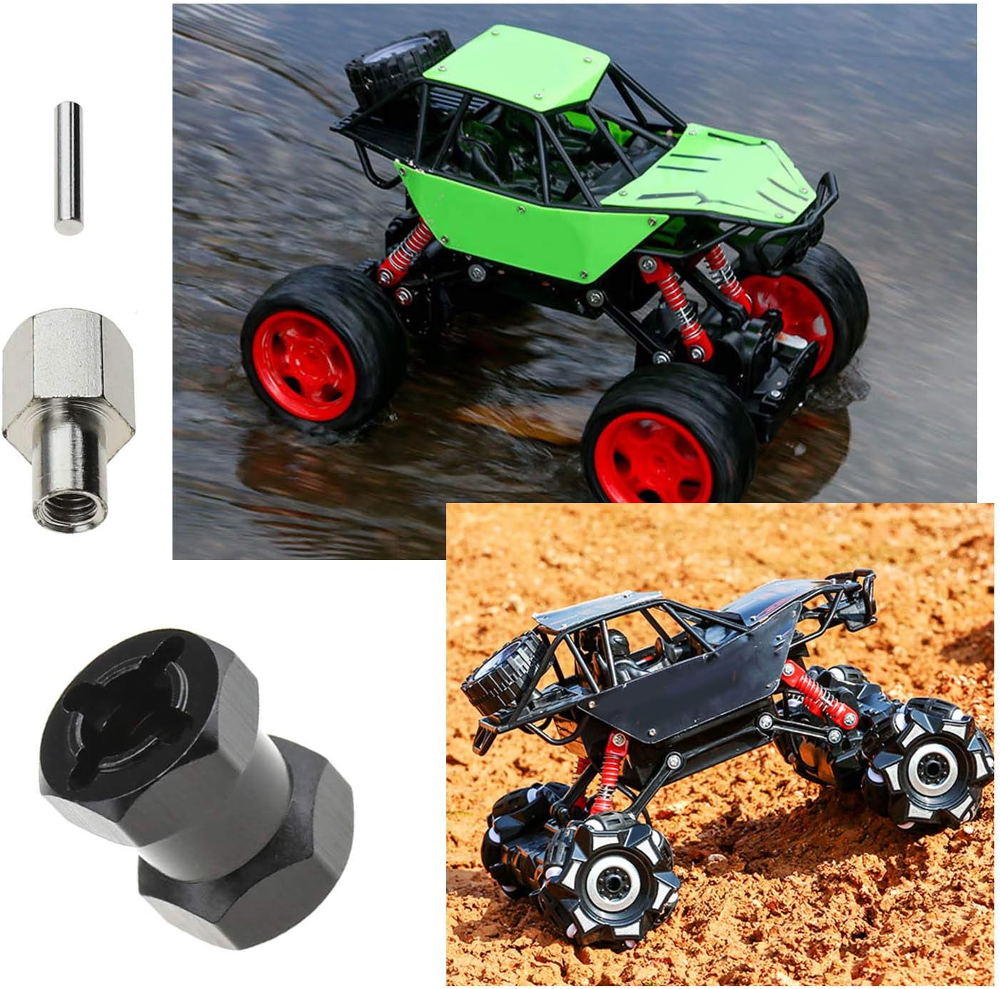4Pcs 12Mm RC Wheel Hub Hex Extenders 15Mm Extension Hex Drive Adapter Combiner Coupler Fit for 1/10 Remote Control Crawler Car image number 3