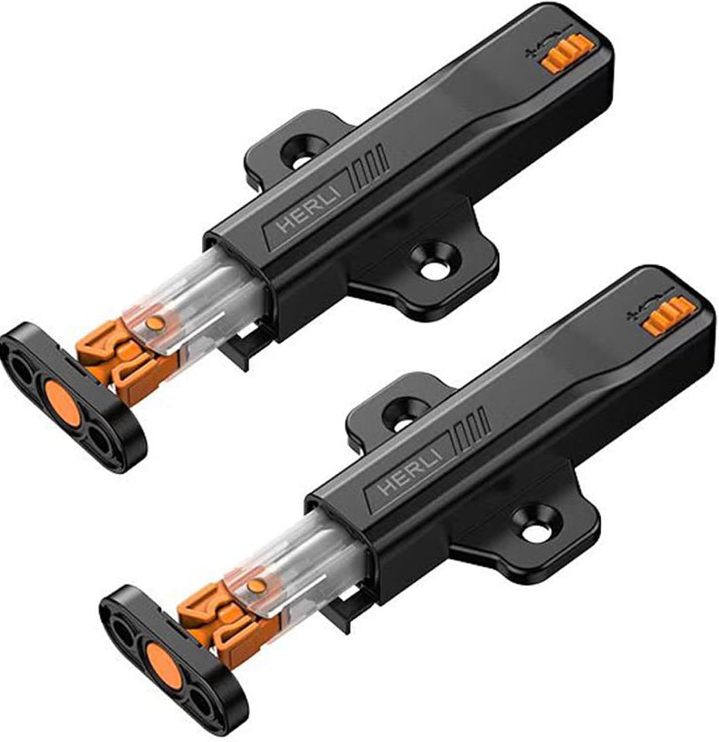 Yeanifeana 2-Pack Push to Open Latch, Touch Lock Drawer Pull for Cabinet Door Rebound, Tip-On RV Cabinet Catches for Kitchen, Bedroom, Wardrobe & Window (Gray)