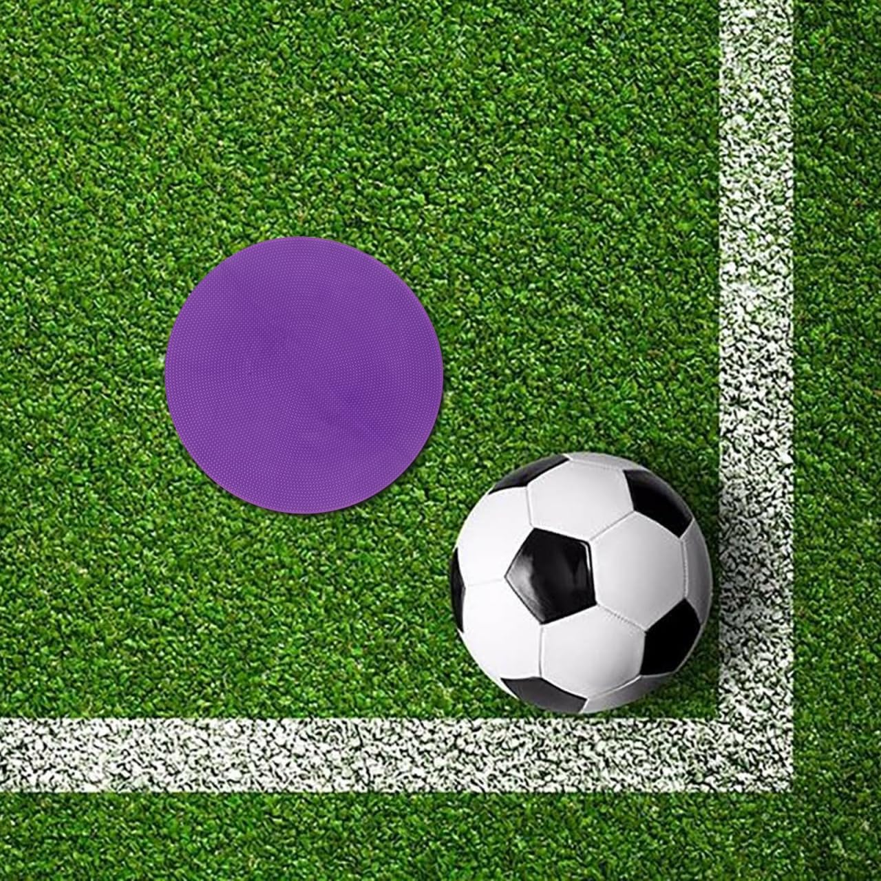 Happyyami Anti-Slip Marking Cone - 10Pcs Colorful PVC Training Discs for Football and Basketball Agility Drills Perfect for Setting up Boundaries image number 3