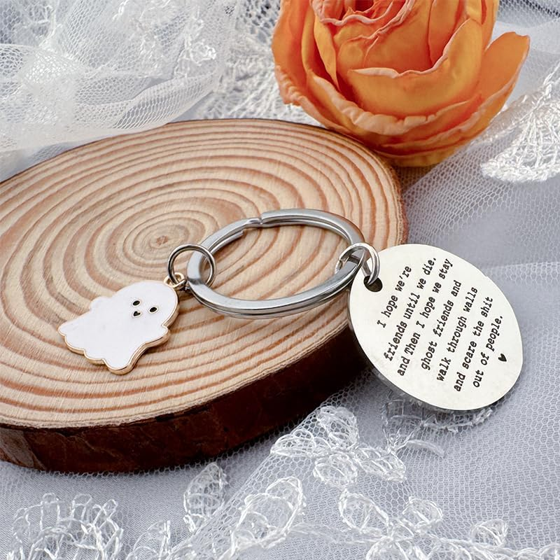 Halloween Gifts for Bestie Best Friend Christmas Birthday Gifts for Women Men Best Friend Funny Keychain Gifts for Friend Long Distance Friendship Gifts for Girls Boys Fun Halloween Gifts image number 4