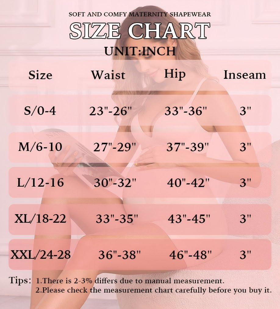 Maternity Shapewear for under Dresses Seamless Pregnancy Shorts over the Bump Maternity Underwear Belly Support 4-Pack image number 2