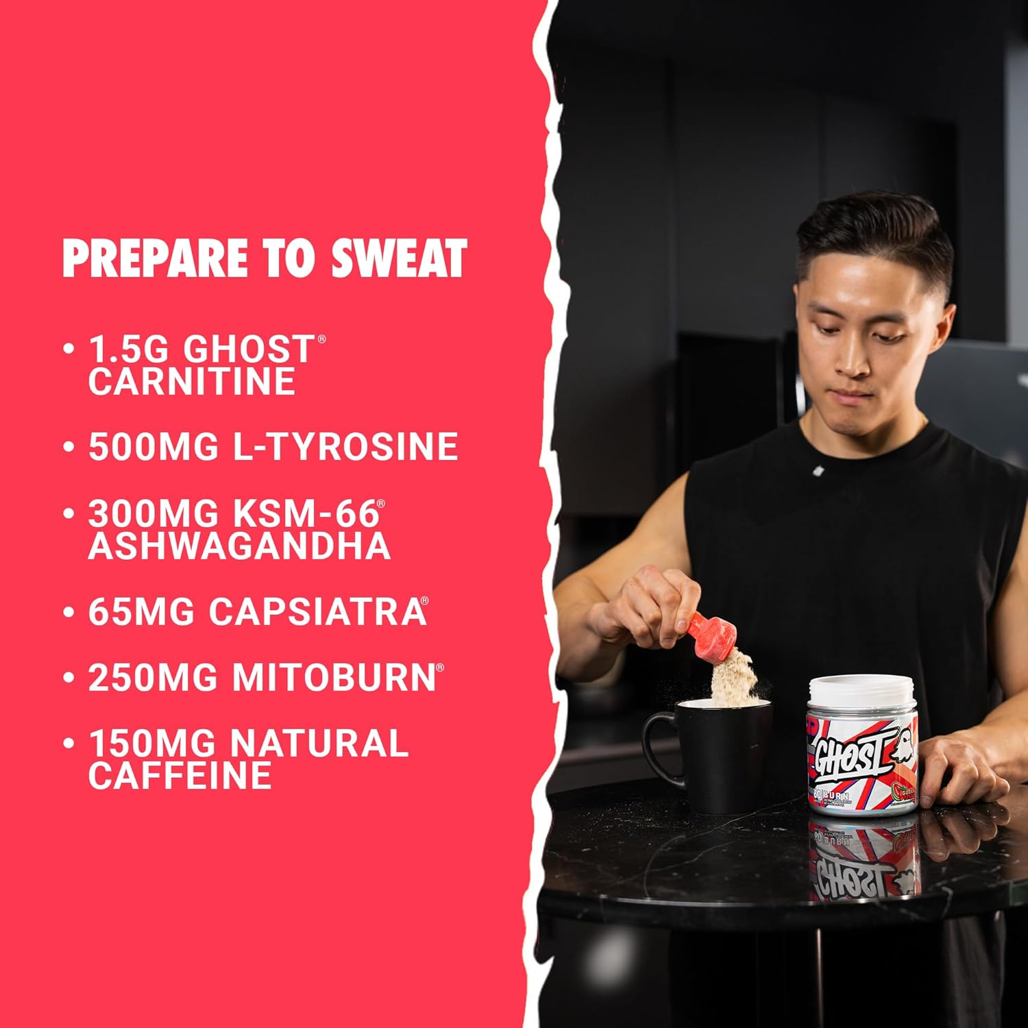 Ghost Burn V3 Thermogenic Powder 300 G, Guava Berry, 60 Servings