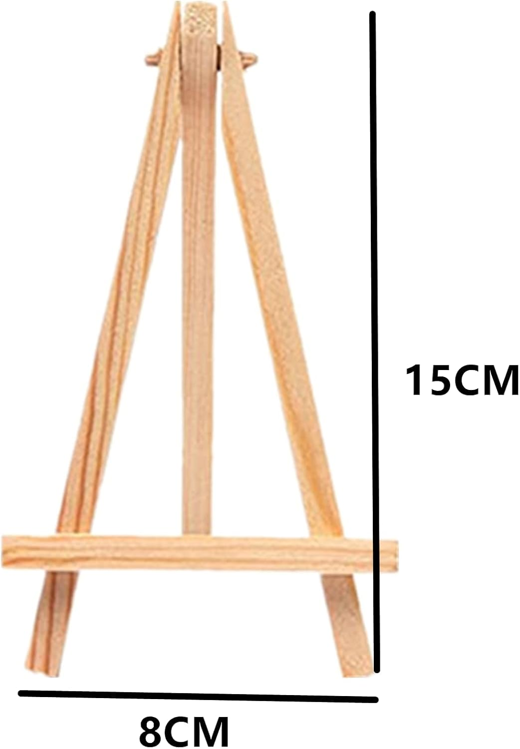 IKEEP 12Pcs Wooden Tabletop Art Display Easels, Small Desktop Holder Stand for Displaying Canvas Paintings,Drawing, Weddings, Kids Crafts image number 3