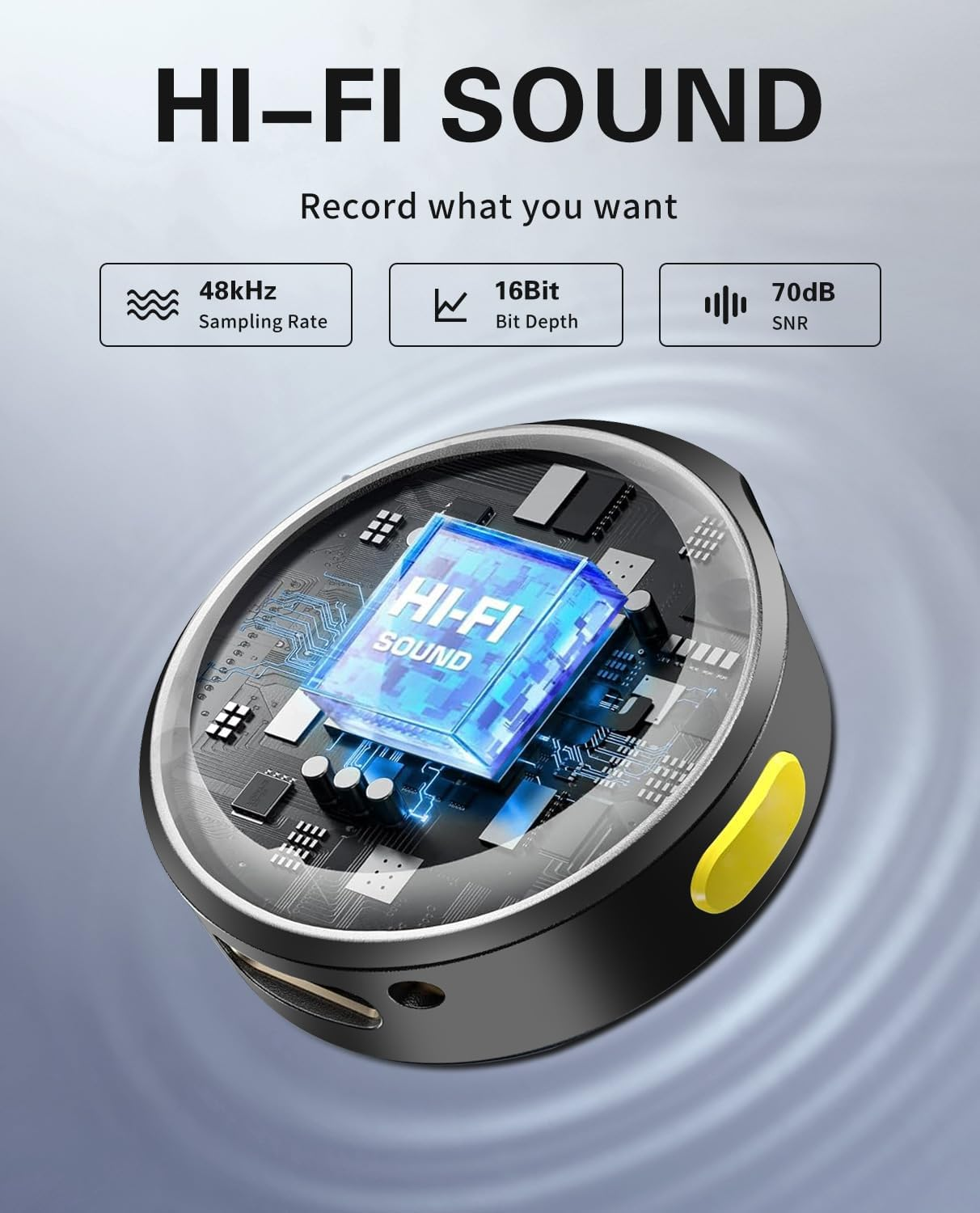 Wireless Lavalier Microphone for Iphone/Android, Mini Lapel Mic with Charging Case, Magnetic Clip, Noise Cancelling, 300FT Range, Condenser Mic for Stream, Vlog, Tiktok and Youtube image number 2