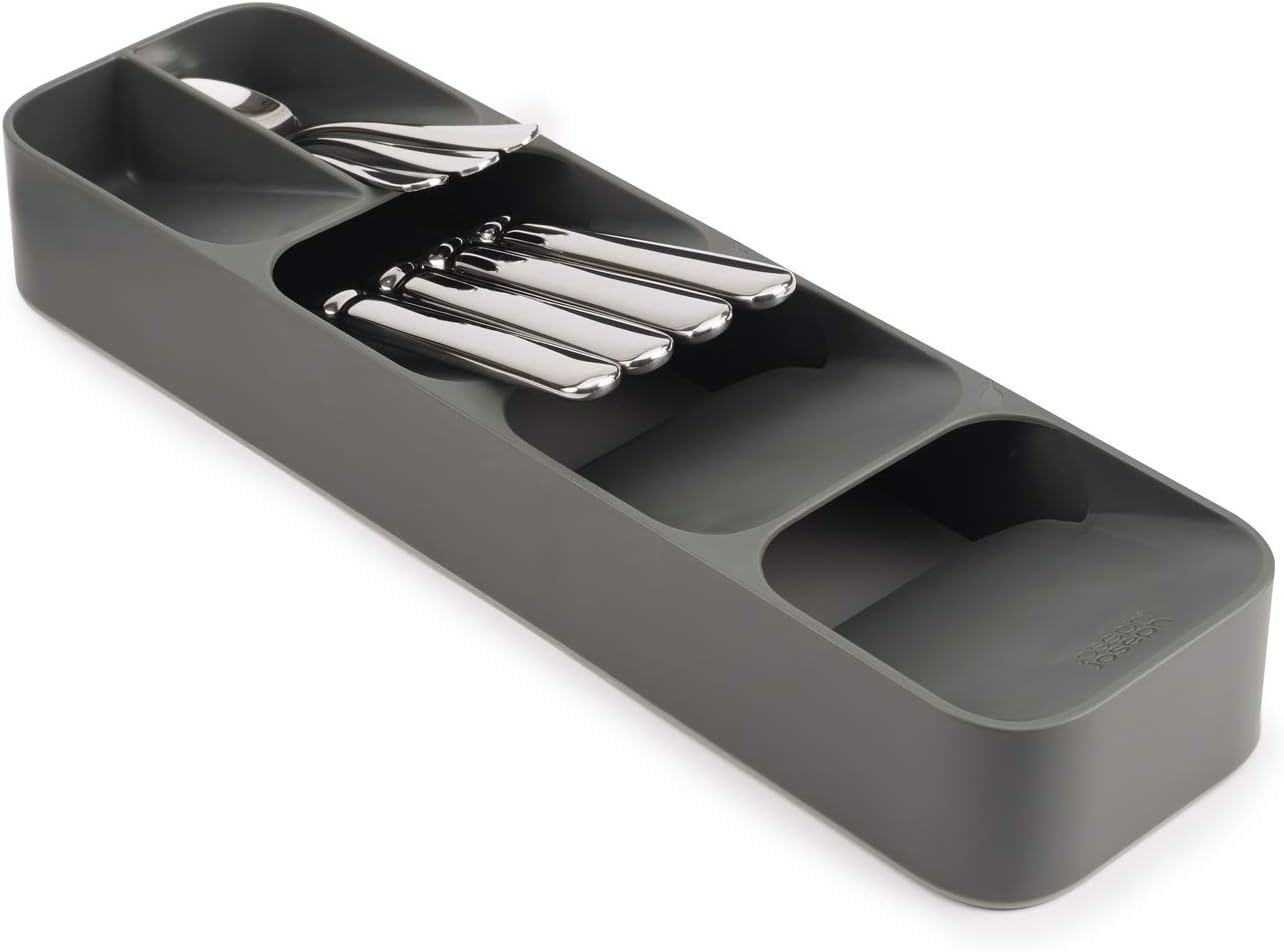 Joseph Joseph Duo Compact Cutlery Organiser, Grey image number 4