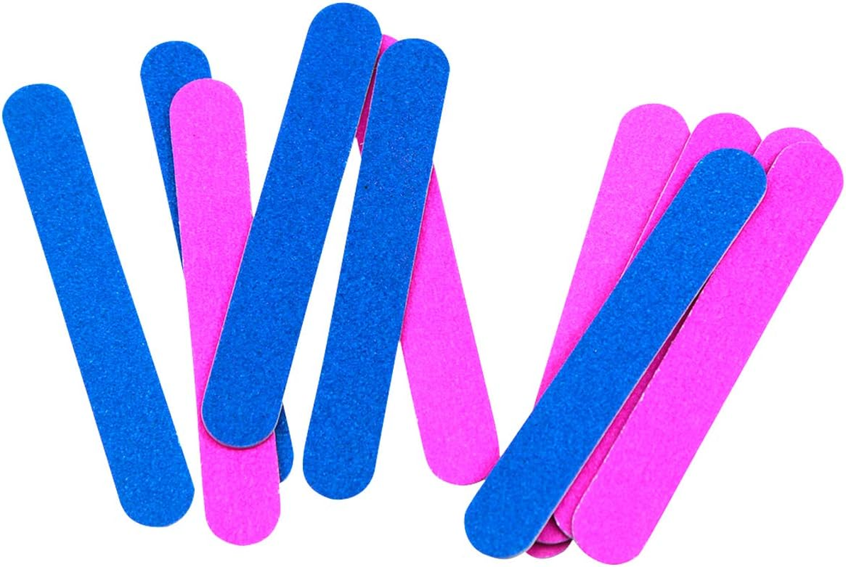 100Pcs Nail File Set Nail Files 180/240 Grit Disposable Double Sided Emery Board-Nail Buffer Files Kit