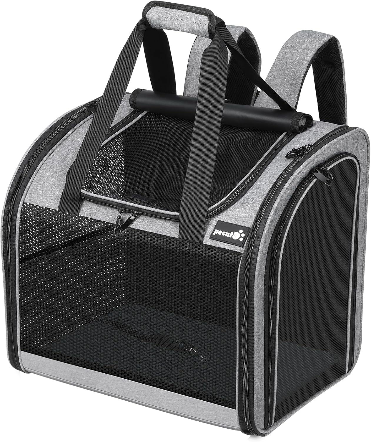 Pecute Cat Carrier, Pet Handbag and Backpack, Pet Carrier with Ventilated Design, Foldable Pet Carrier Backpack for Cats and Dogs, Dog Backpack Carrier with Safety Strap image number 6