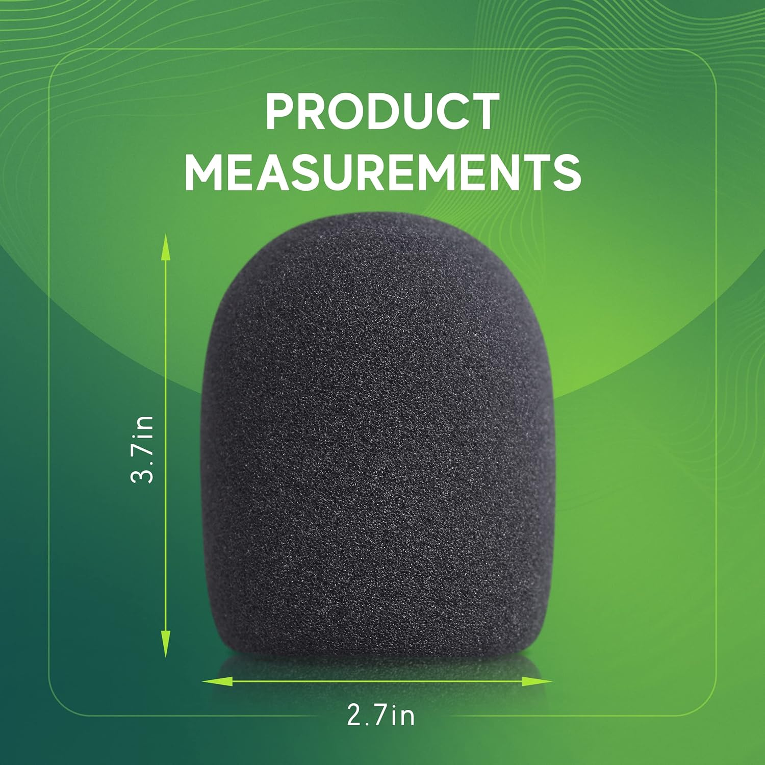 AT2020 Pop Filter by Vocalbeat - Audio Technica AT2035 Condenser Mic Foam Windscreen from Quality Sponge Material - Mic AT2020 USB Pop Windscreen Filters Recording and Background Noises - Black Color image number 5