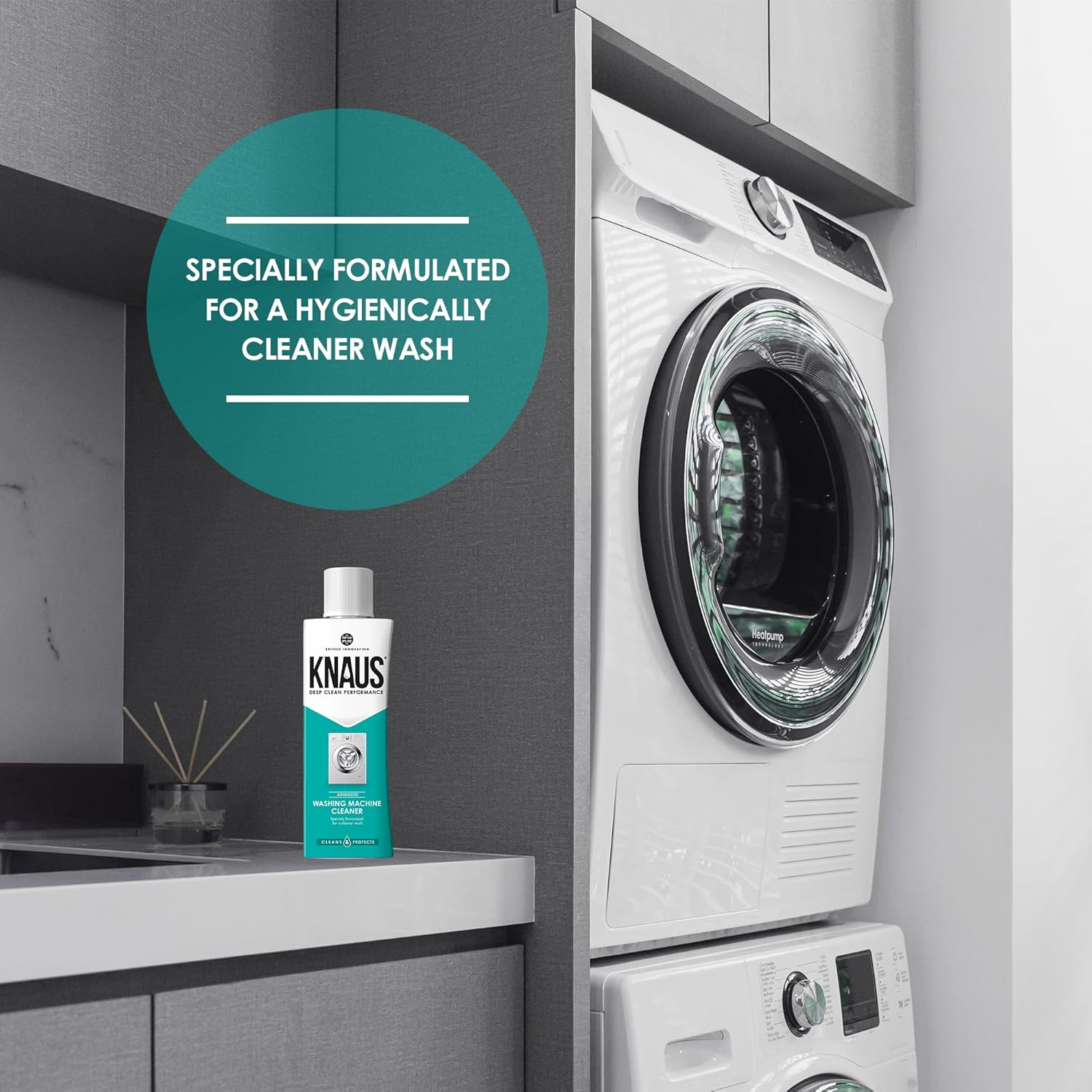 KNAUS Washing Machine Cleaner, 300Ml - High Performance Appliance Antibacterial Cleaner, Deep Cleans to Remove Mould Grime and Deodorise Your Washing Machine image number 3