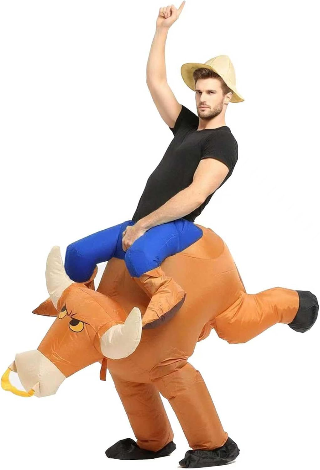 Inflatable Bull Riding Costume,Rodeo Rider Cosplay Costume,Bull Rider Blow up Suit image number 2