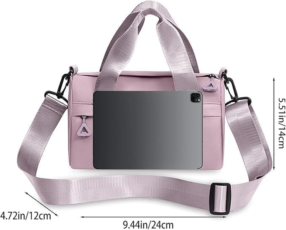 Mini Gym Bag for Women, Small Duffle Bag with Adjustable Shoulder Straps for Sports & Fitness, Lightweight Travel Bag - CRFY - Pink image number 4