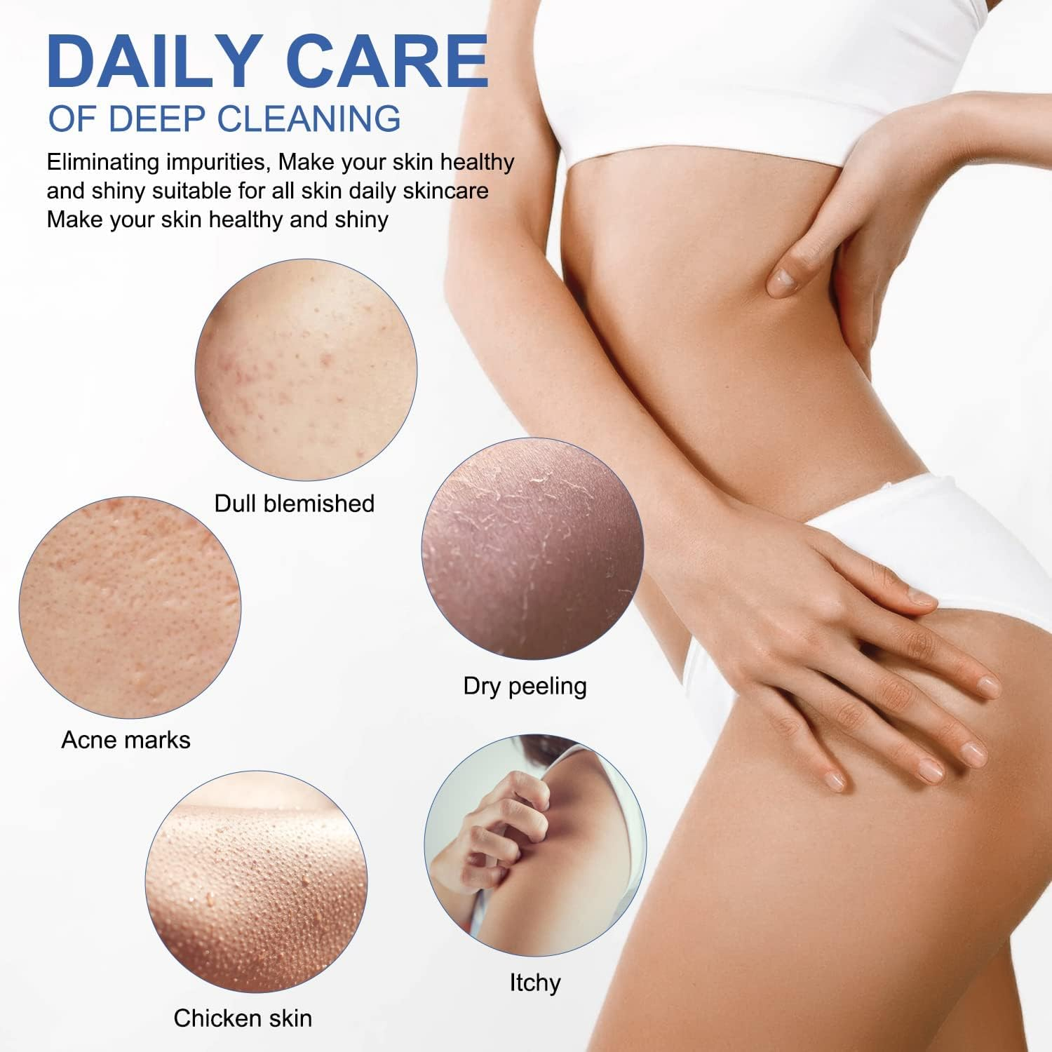 3 Pieces African Net Bath Sponge African Exfoliating African Scrubbing Long Net Rag African Wash Net Shower Body Scrubber, Yellow Pink Purple image number 2