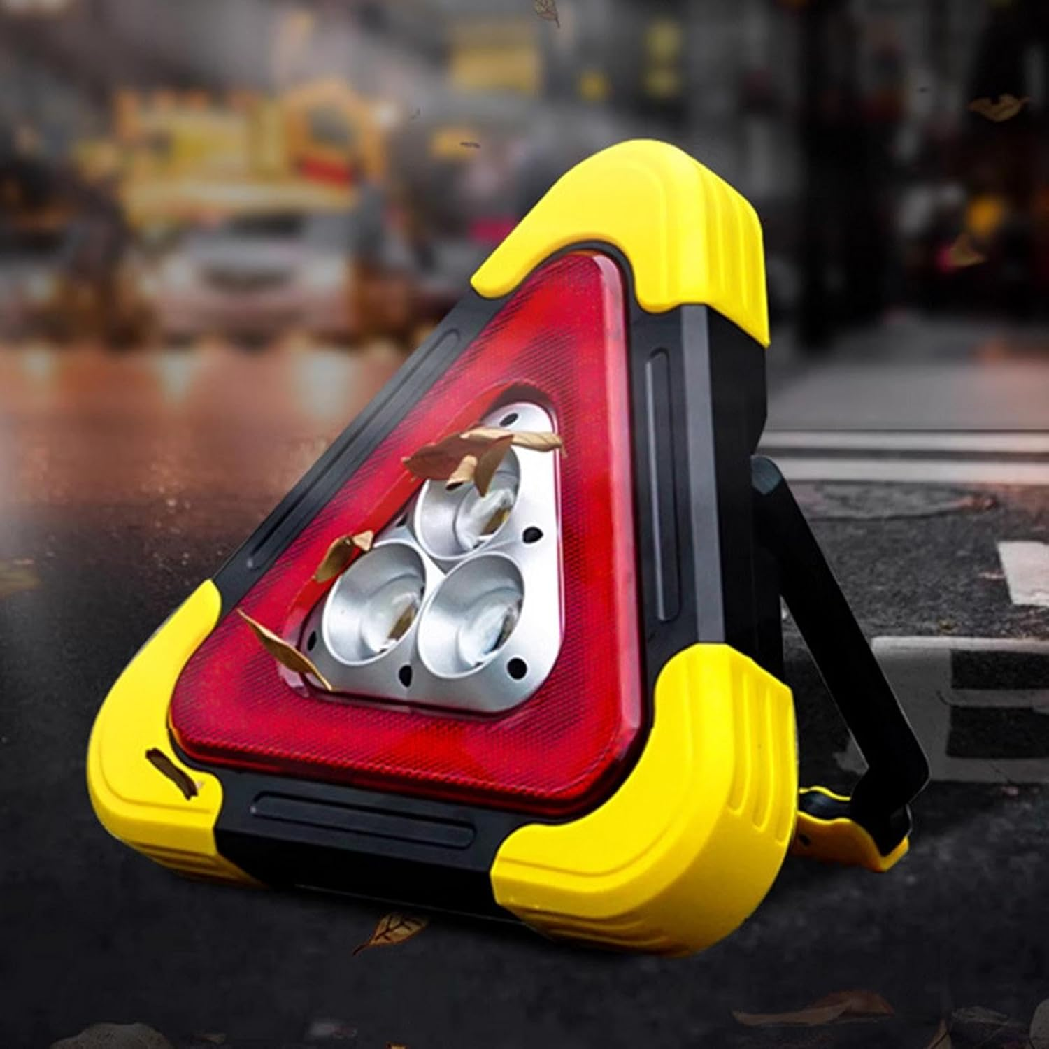Triangular LED Lights for Car, Roadside Triangular Warning Light | Truck Triangles for Vehicle Breakdowns | Triangle Warning Light image number 5