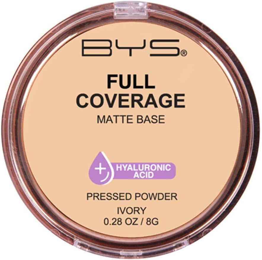 BYS Full Coverage Pressed Powder, Medium Beige, 1 Count