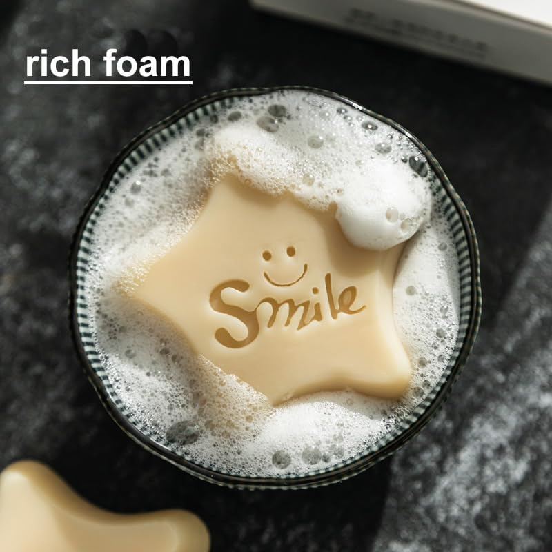 75G New Fresh Star Bath Soap for Cleaning Washing Hands Face Body Rich Foam Moisturizing Family Travel Outdoor Toiletry 2 Packs
