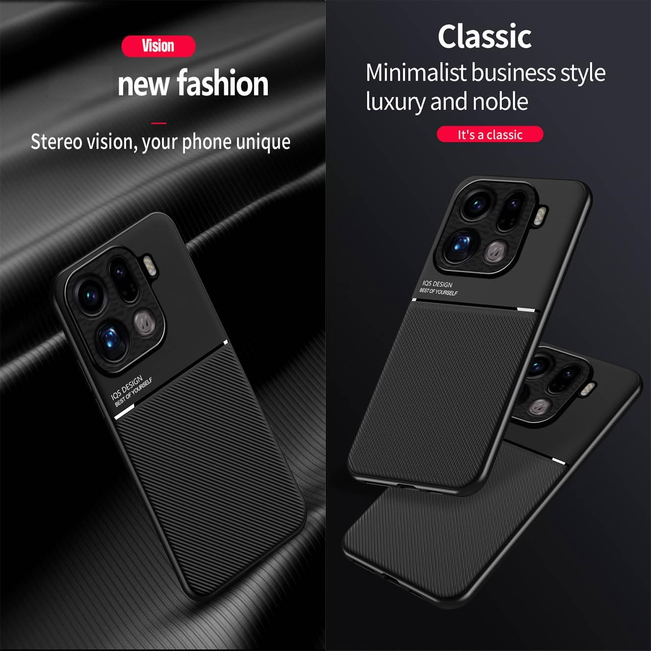 YUECXIN Case for Oppo Find X9 Pro, Ultra Thin Silky Soft Skin Texture Touch Cover, Simple Stylish Non-Slip Shockproof PU+TPU Silicone Bumper Case Cover. Blue image number 2