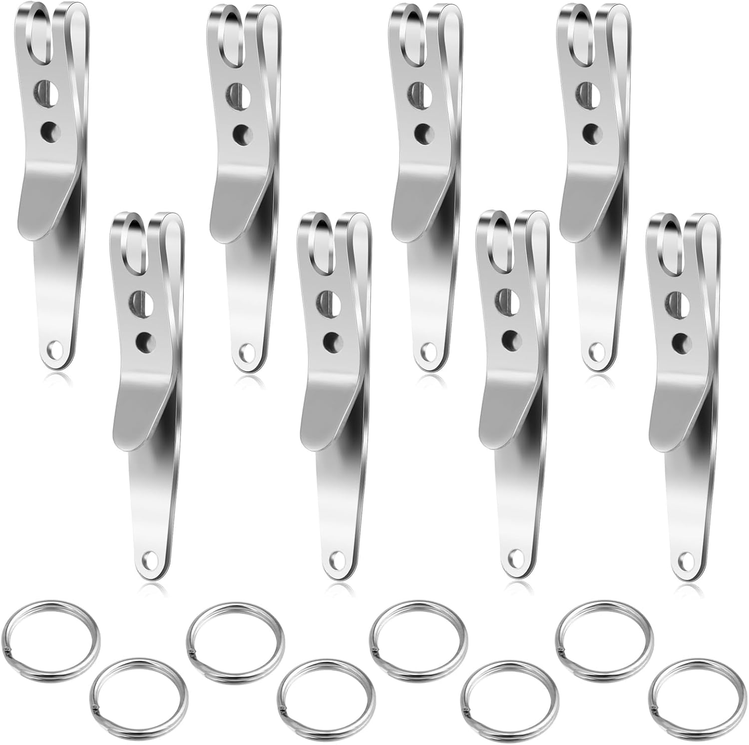 Multi-Purpose Suspension Clips for Hanging EDC Gear - Keychain Clip Holder for Flash Drive Emergency Whistle - Durable Belt Hook with Key Ring for Outdoor Camping Quick Hanging Tool image number 3