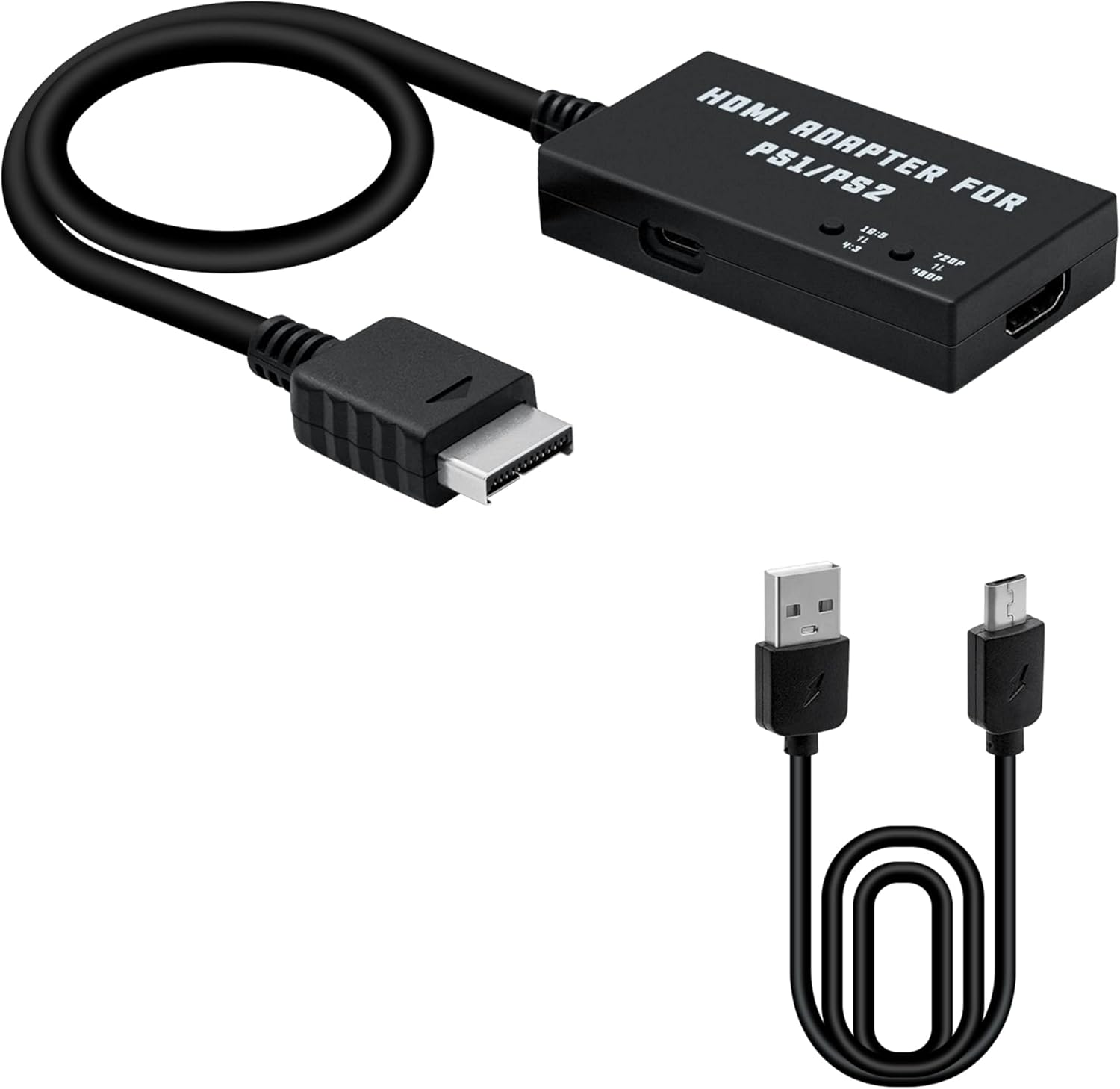 Mcbazel HDMI Adapter Converter for Ps1/Ps2-Supports 4:3/16:9 Aspect Ratio, Switchable 480P/720P Resolution image number 3