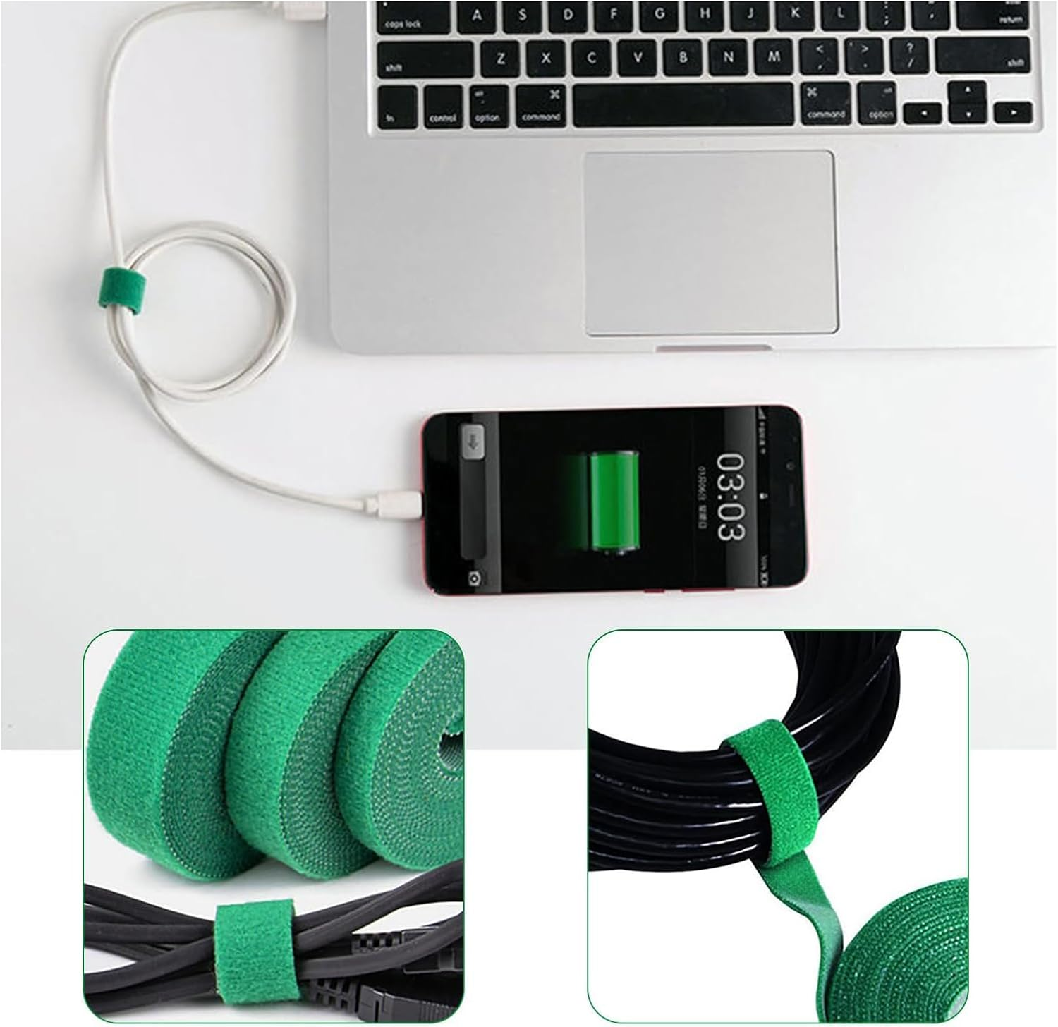 Garden Tie Green Tape, 20M/65.6Ft Green Garden Tape,Plant Supports Ties,Reusable Cable Ties-For Climbing Plants Straps Tree Stakes and Indoor Outdoor Plant Gardening Planters Flowers image number 2