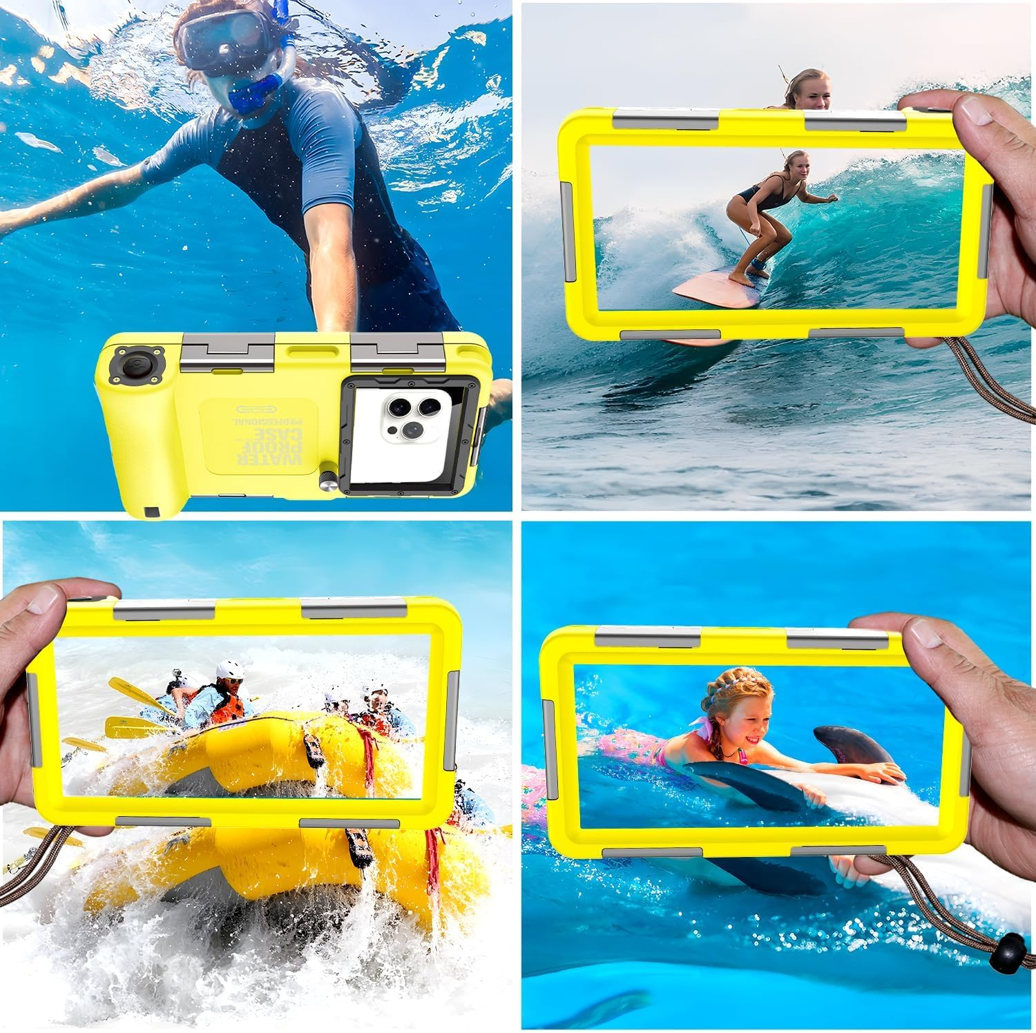 Waterproof Phone Case Underwater Phone Pouch 15M Case with Lanyard for Swimming Snorkeling Raining Dustproof image number 2