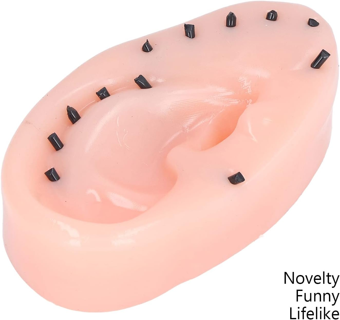 Pimple Popping Toy, Blackheads Remover Toy Novelty Stress Relief Pimples Ears Shaped Decompression Fun Toy Pimple Popper Toy for Kids and Adults, Squeeze Acne Toy Set with Tweezers image number 3