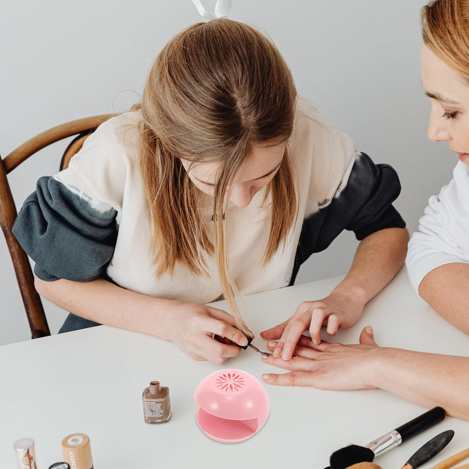 TEHAUX Portable Touch-Activated Mini Nail Dryer Fan Professional Nail Dryer Tool for Salon Use Powerful Manicure Air Fan without Battery at Home or Travel image number 6