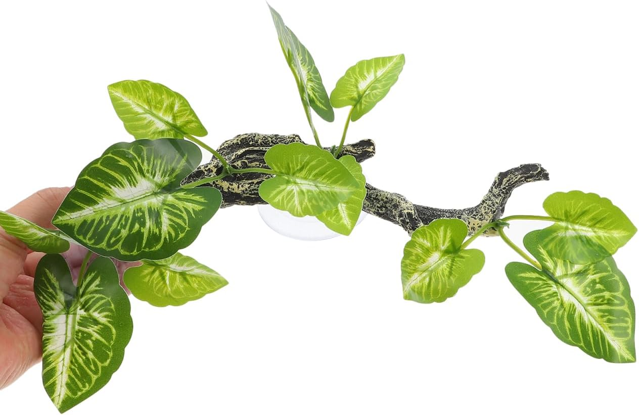 BESPORTBLE Reptile Terrarium Faux Plant Model Realistic Climbing Decor for Reptile Tank Versatile Driftwood Simulation Vine and Easy to Install Decoration for Amphibian Habitat image number 6