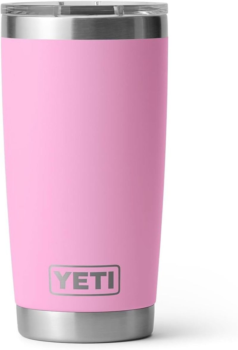 YETI Rambler 20 Oz Tumbler, Stainless Steel, Vacuum Insulated with Magslider Lid, Power Pink - Red image number 5
