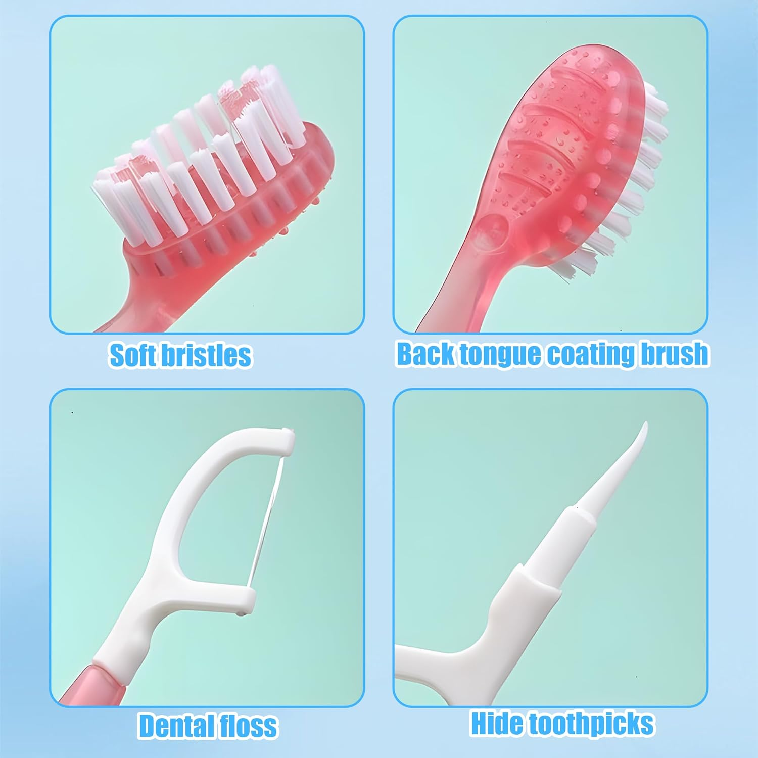 26-Pack 5-In-1 Disposable Travel Toothbrush Kit with Pre-Pasted Toothpaste & Floss | Compact Waterless Oral Care for Travel, Camping & On-The-Go | Perfect for Adults, Backpackers & Office Use image number 1